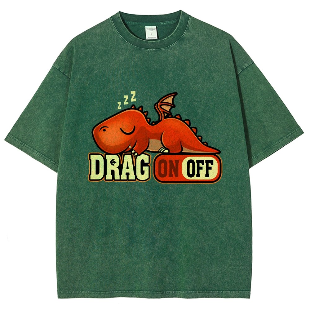 Drag On Off Vintage Distressed T-shirt