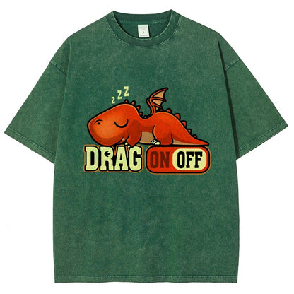 Drag On Off Vintage Distressed T-shirt