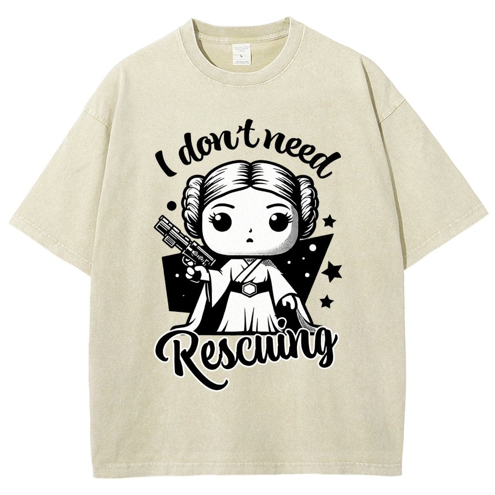 I Don't Need Rescuing Vintage Distressed T-shirt