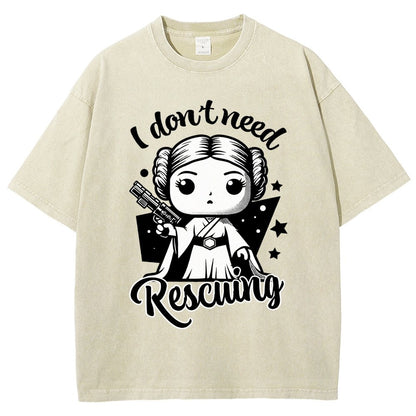 I Don't Need Rescuing Vintage Distressed T-shirt
