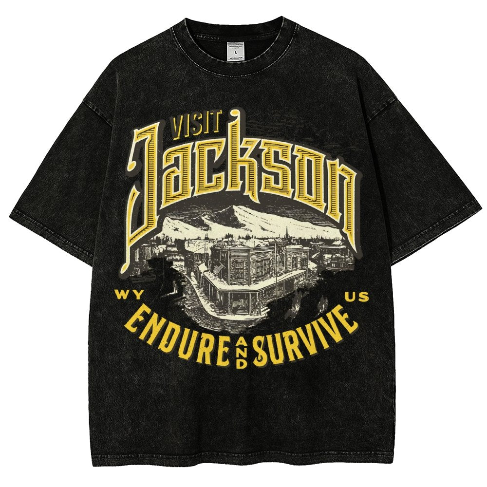 Visit Jackson Vintage Distressed T-shirt