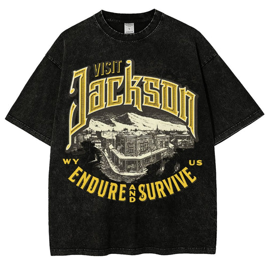 Visit Jackson Vintage Distressed T-shirt