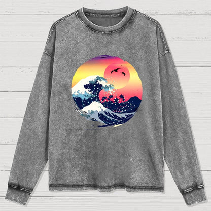 The Great Waves Washed Long Sleeve Tee