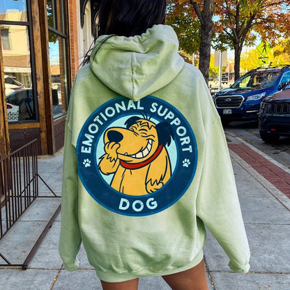 Dog Support Or Not? Printed Back Unisex Cotton Hoodie