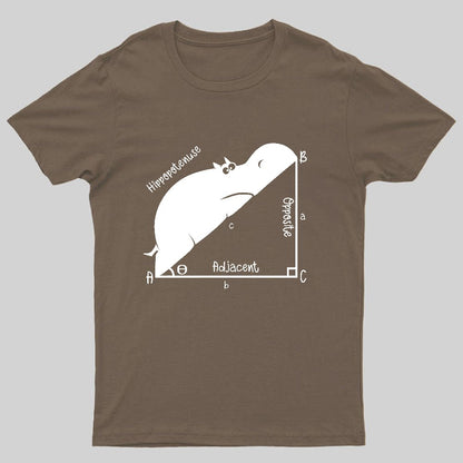 Funny Hippopotenuse Math Geeky T-Shirt