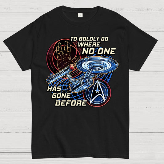 To Boldly Go Where Few Have Gone Before Geek T-Shirt