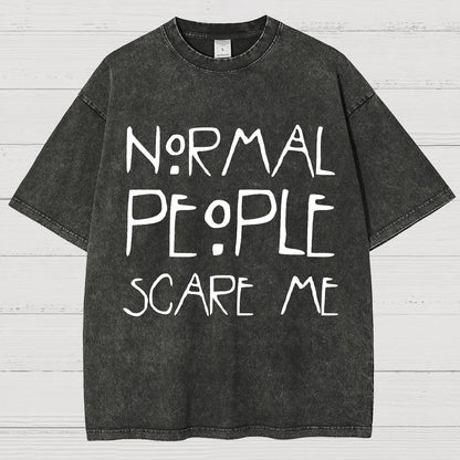 Normal People Scare Me Vintage Distressed T-shirt