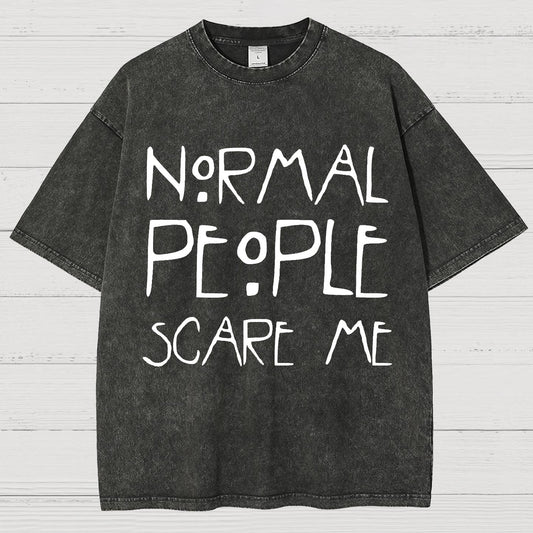 Normal People Scare Me Vintage Distressed T-shirt