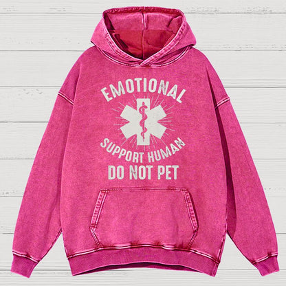 Emotional Support Human Vintage Distressed Hoodie