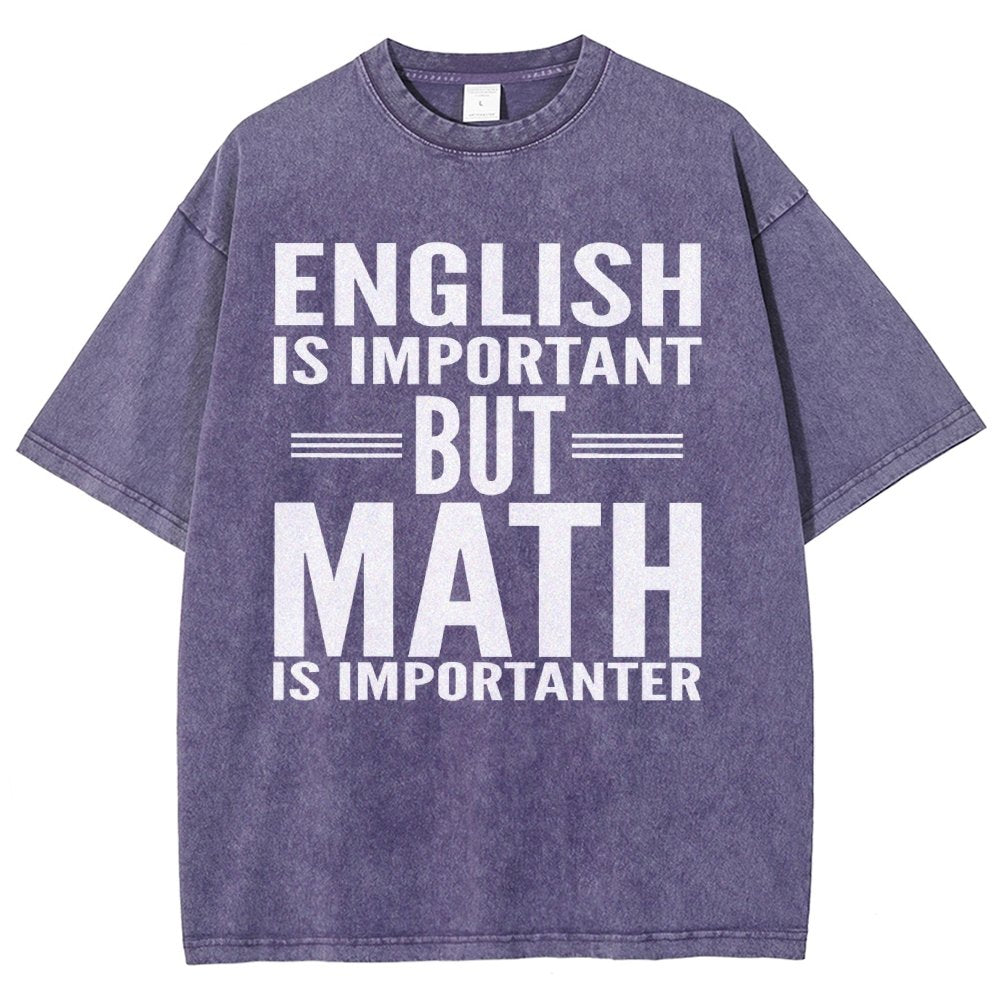 English is important but Math is importanter Vintage Distressed T-shirt