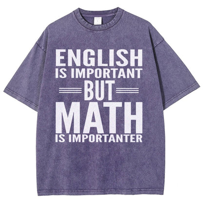 English is important but Math is importanter Vintage Distressed T-shirt