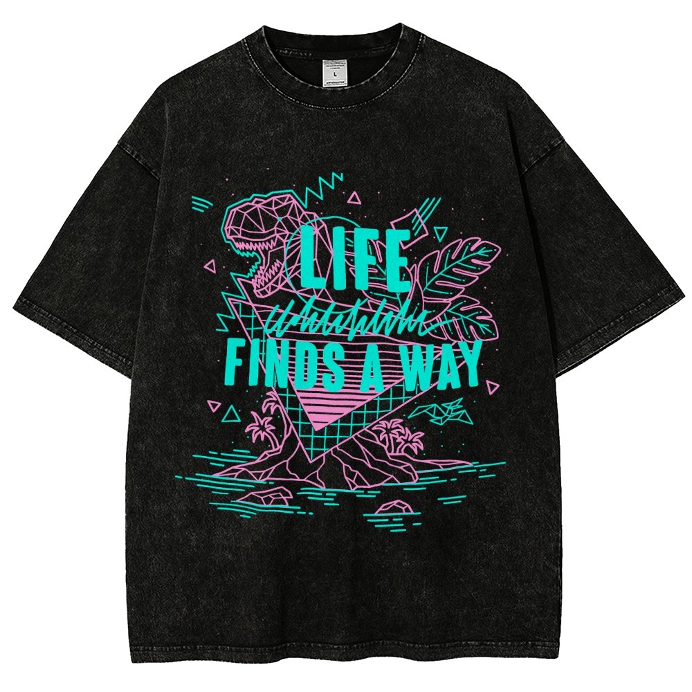 Life Finds A Way Vintage Distressed T-shirt