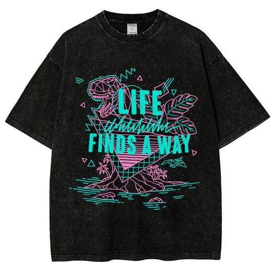 Life Finds A Way Vintage Distressed T-shirt