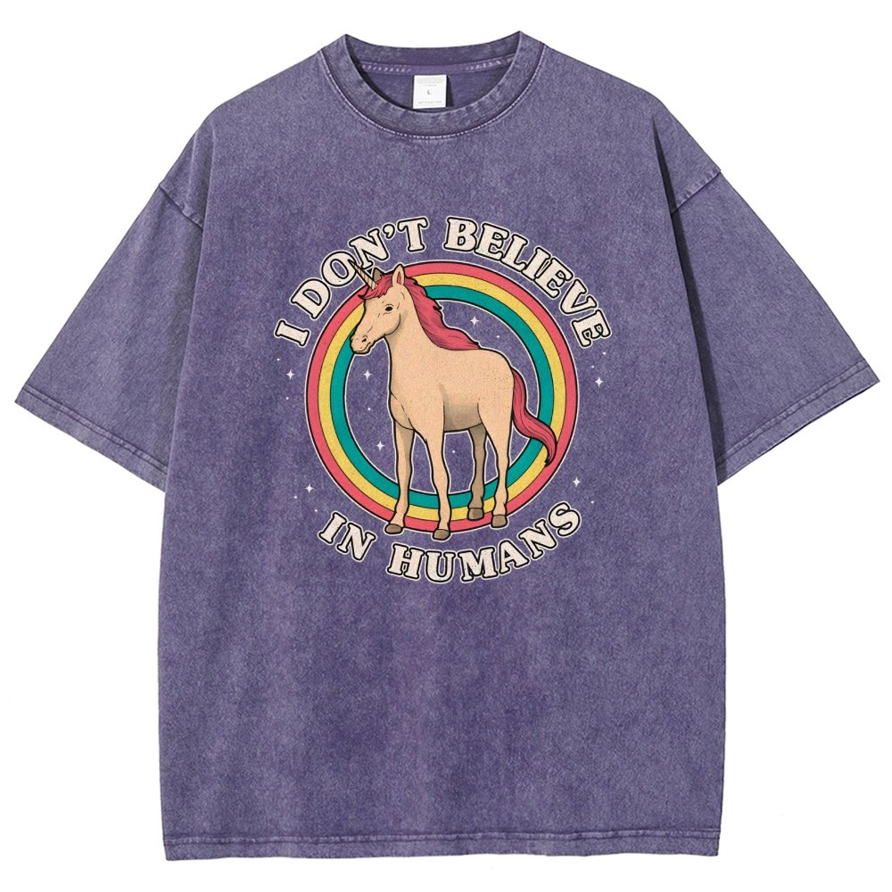 I Don't Believe In Humanity. Vintage Distressed T-shirt