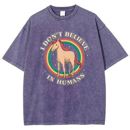 I Don't Believe In Humanity. Vintage Distressed T-shirt