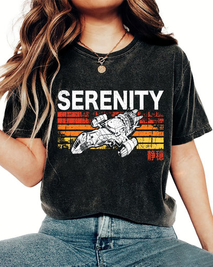 Retro Firefly Starship Vintage Distressed T-shirt