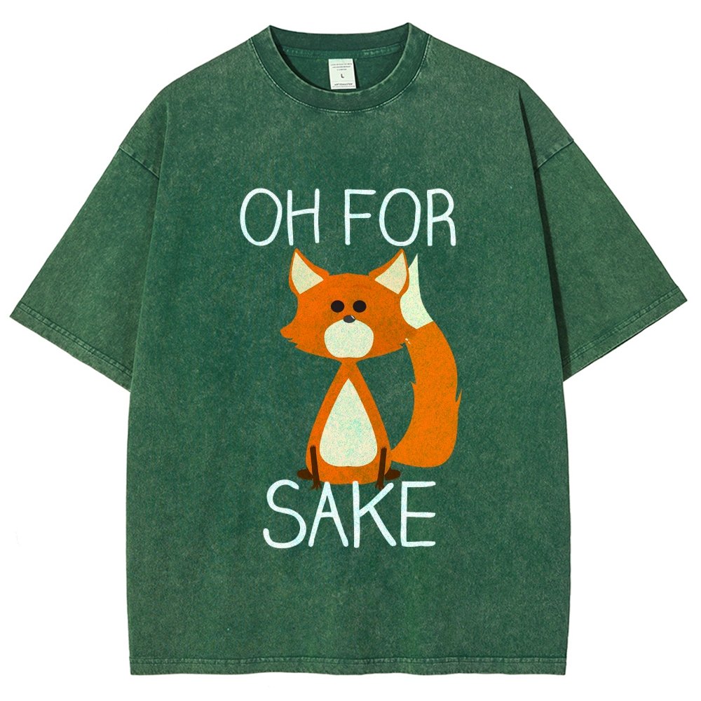 Oh For Fox Sake Vintage Distressed T-shirt
