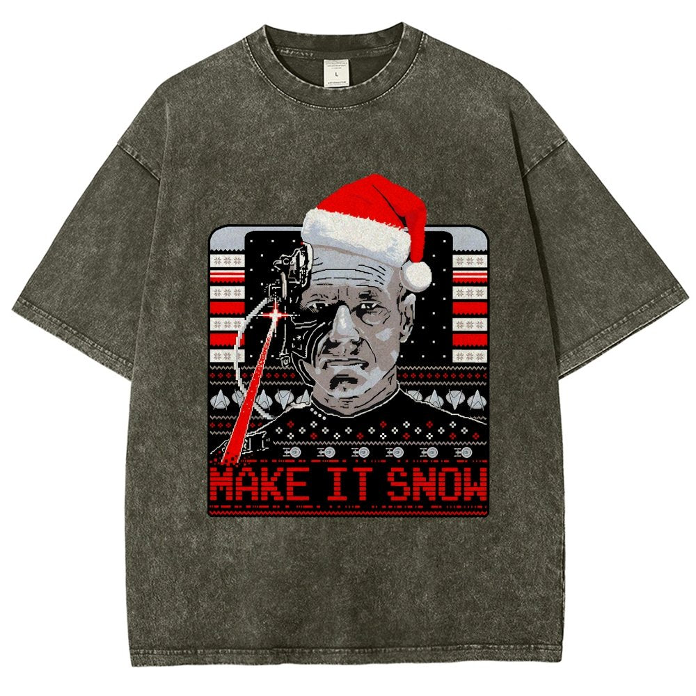 Make It Snow Vintage Distressed T-shirt