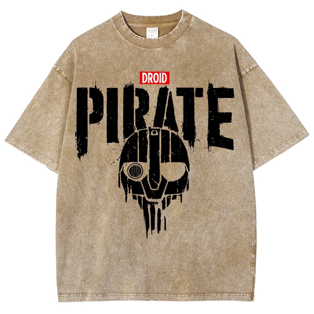 Droid Pirate Vintage Distressed T-shirt