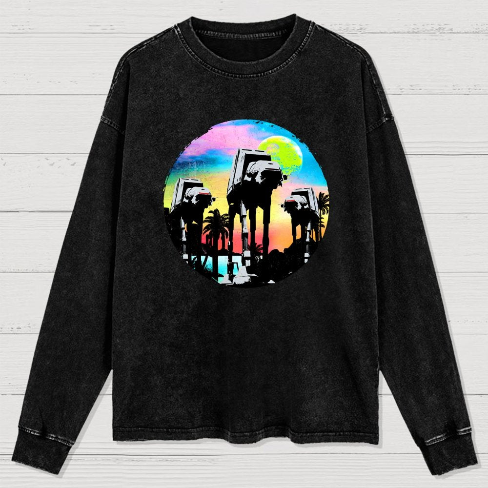 Retro Walker Adventure Washed Long Sleeve Tee