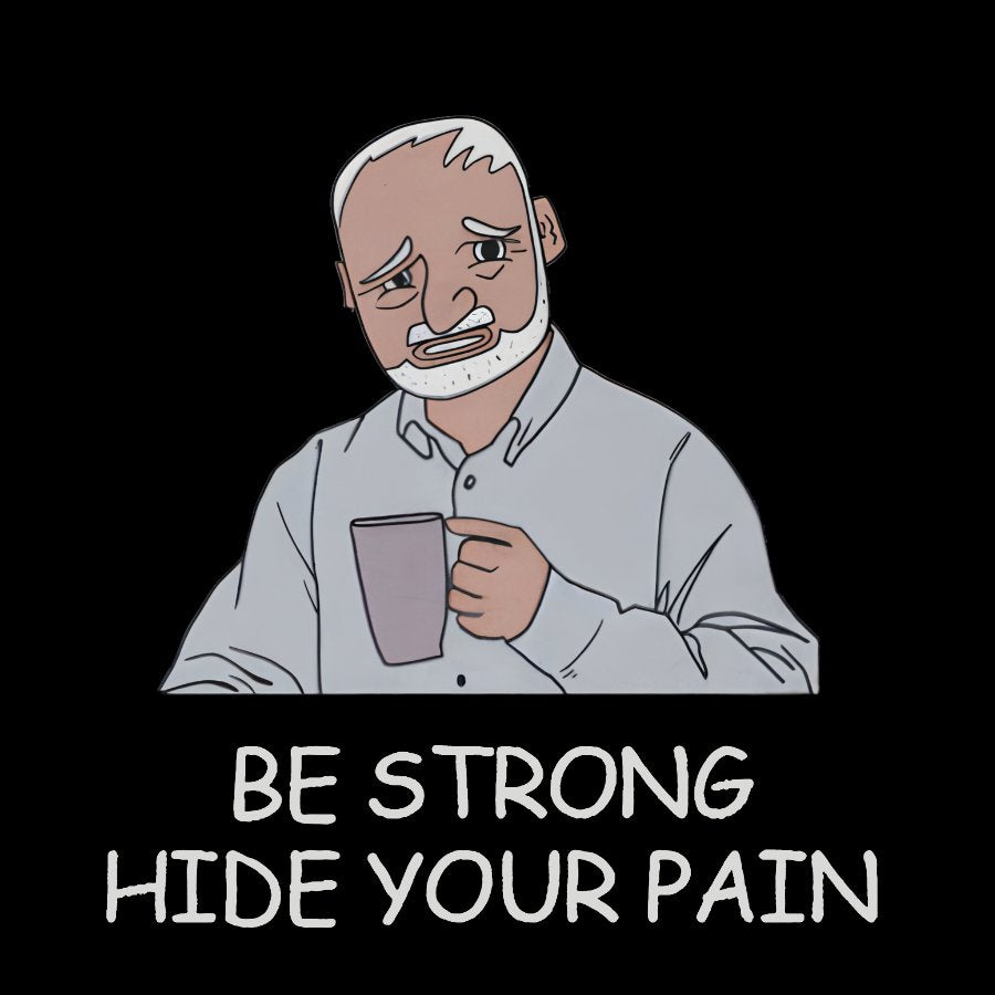 Be Strong Hide Your Pain Washed Long Sleeve Tee