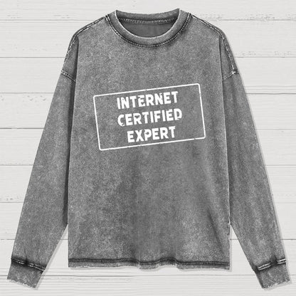 Internet Certified Expert Washed Long Sleeve Tee