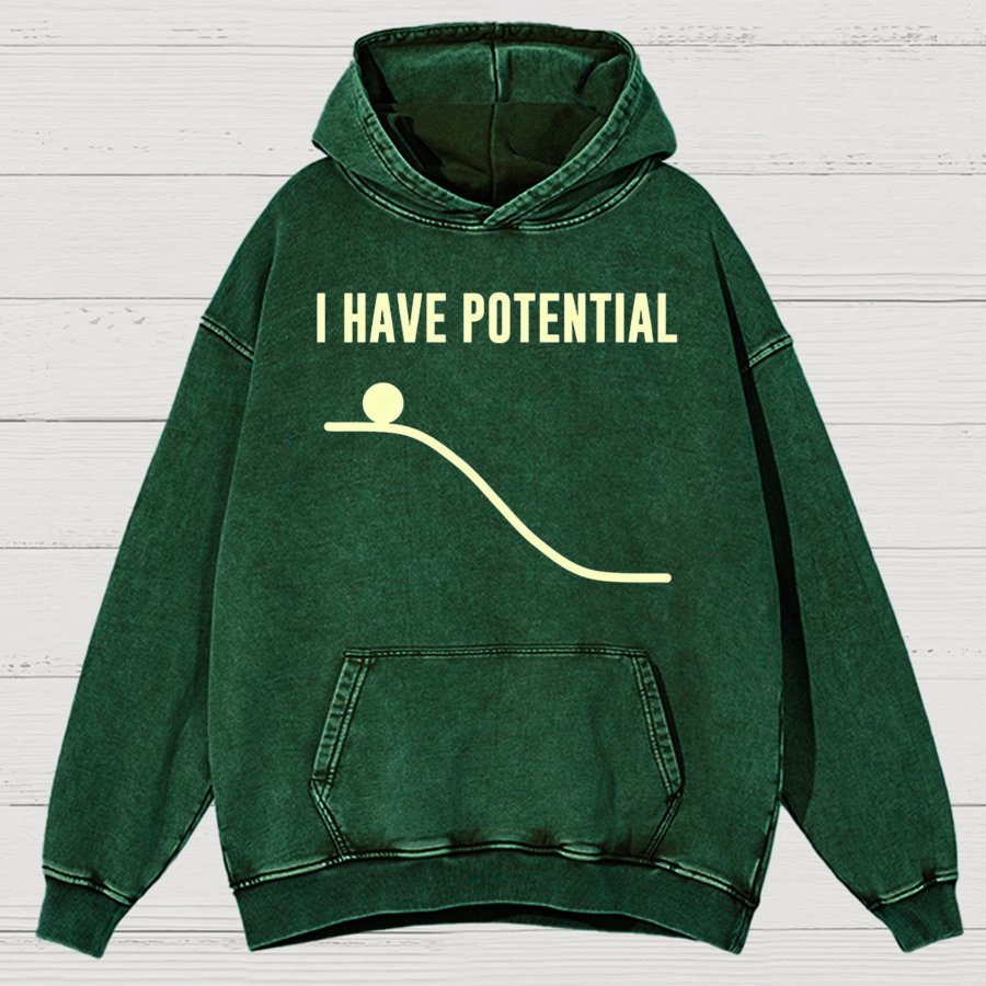 I Have Potential Energy Science Vintage Distressed Hoodie