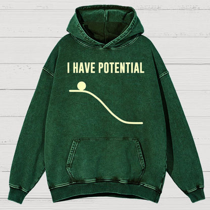 I Have Potential Energy Science Vintage Distressed Hoodie