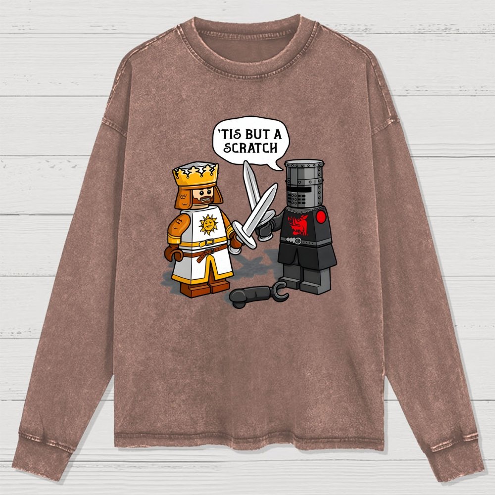 King Vs Knight Washed Long Sleeve Tee