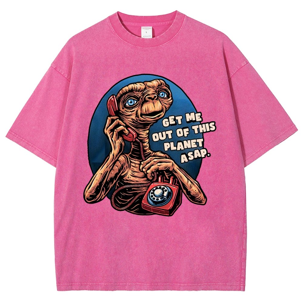 Phone Call to space Vintage Distressed T-shirt