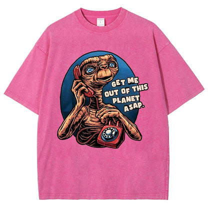 Phone Call to space Vintage Distressed T-shirt