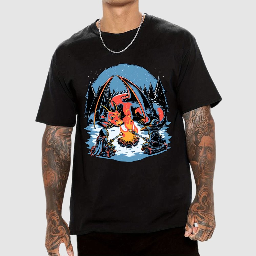Cozy Dragon Fantasy Geek T-Shirt