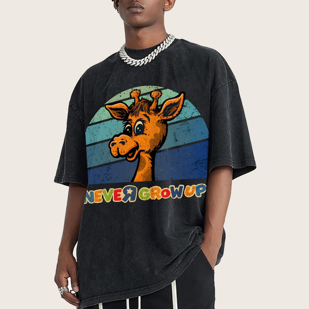 Never Grew Up Vintage Distressed T-shirt