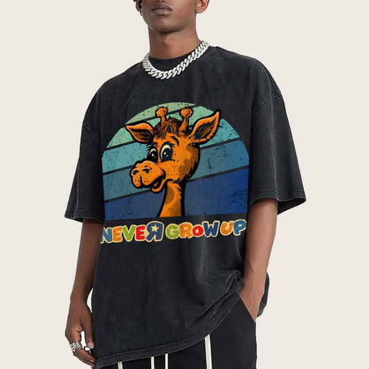 Never Grew Up Vintage Distressed T-shirt