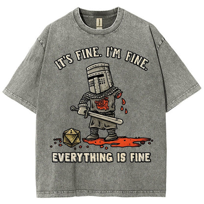 Its Fine Im Fine Everything Is Fine  Vintage Distressed T-shirt