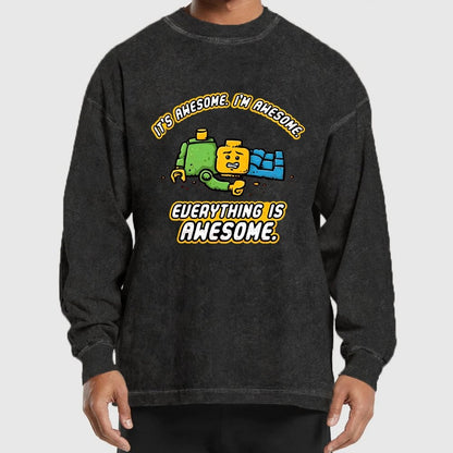 Everything Is Awesome Washed Long Sleeve Tee