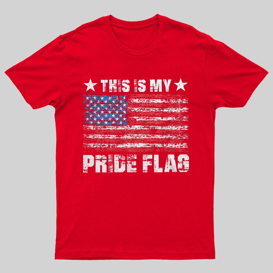 Men's Patriotic Shirt This Is My Pride Flag Geeky T-Shirt
