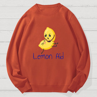 Funny LemonAid - Lemon First Aid Pun Geek Cotton Sweatshirt