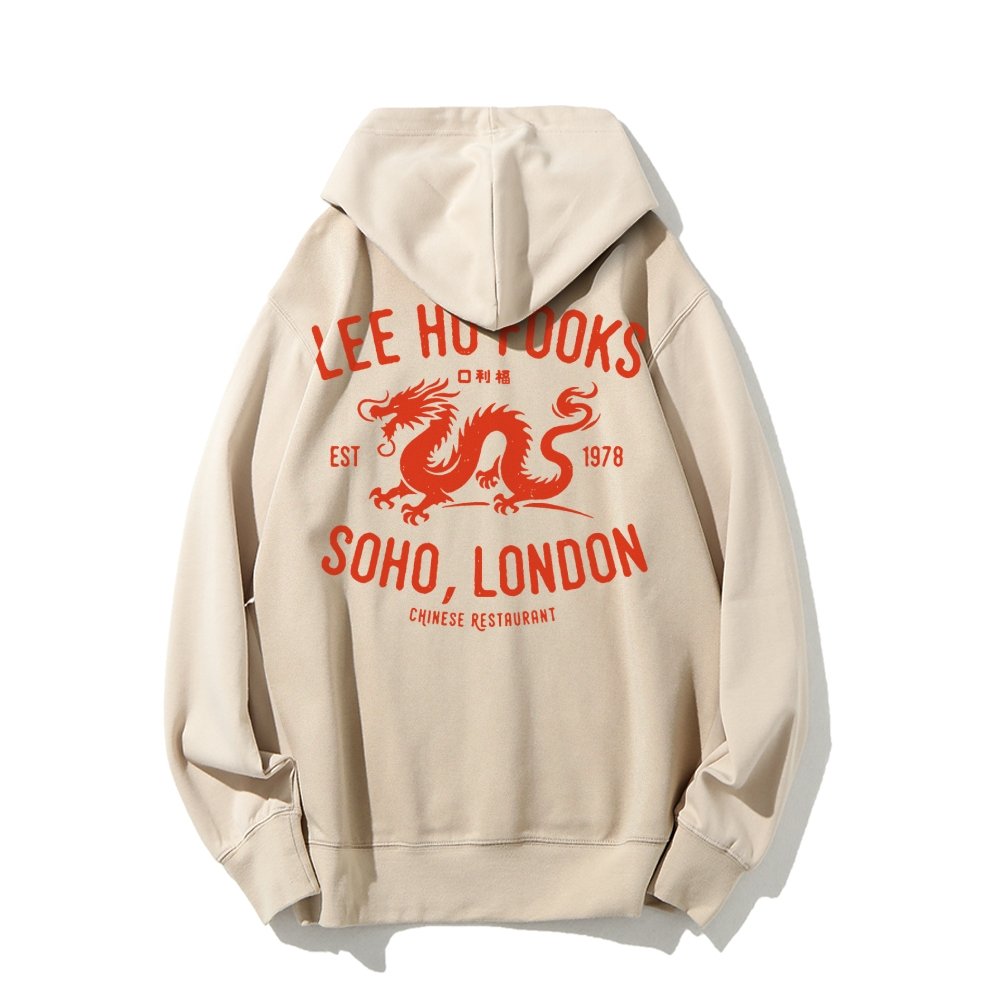 Lee Ho Fooks Printed Back Cotton Hoodie