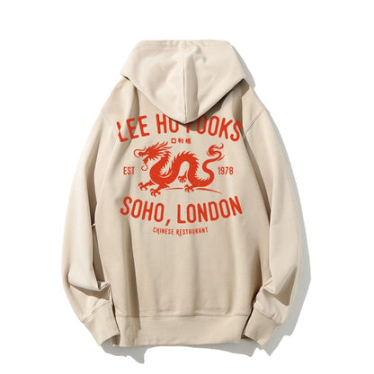 Lee Ho Fooks Printed Back Cotton Hoodie