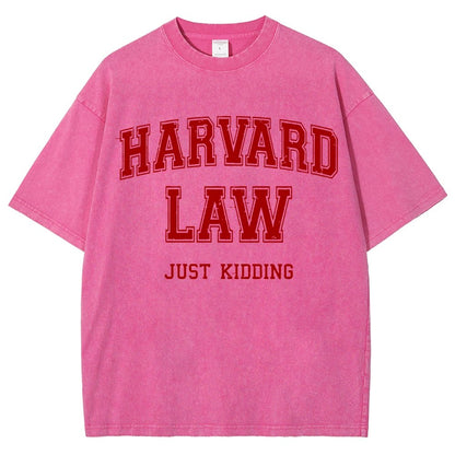 Harvard Law (Just Kidding)  Vintage Distressed T-shirt