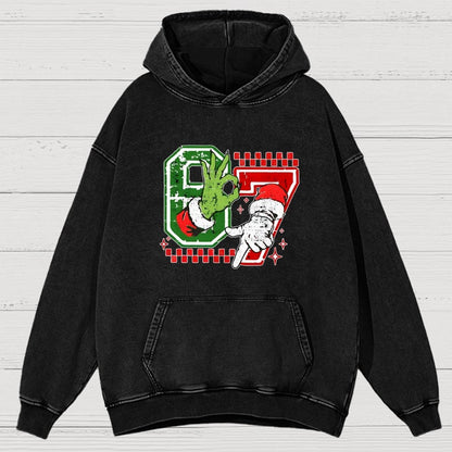 Six Seven 6 7 Christmas Vintage Distressed Hoodie