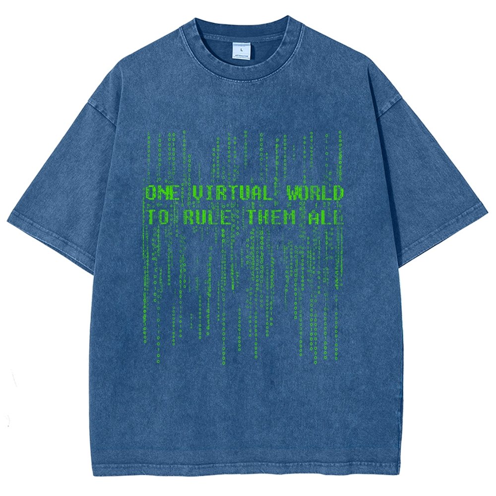 One Virtual Realm to Rule Them All Vintage Distressed T-shirt