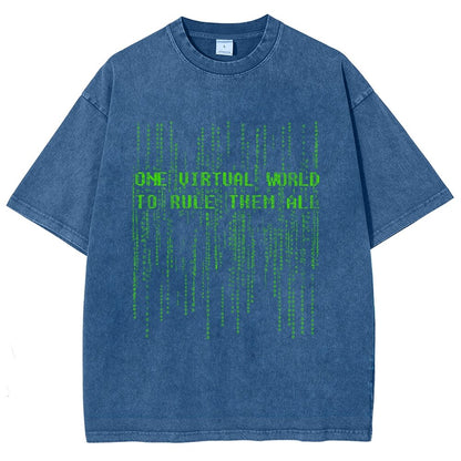 One Virtual Realm to Rule Them All Vintage Distressed T-shirt
