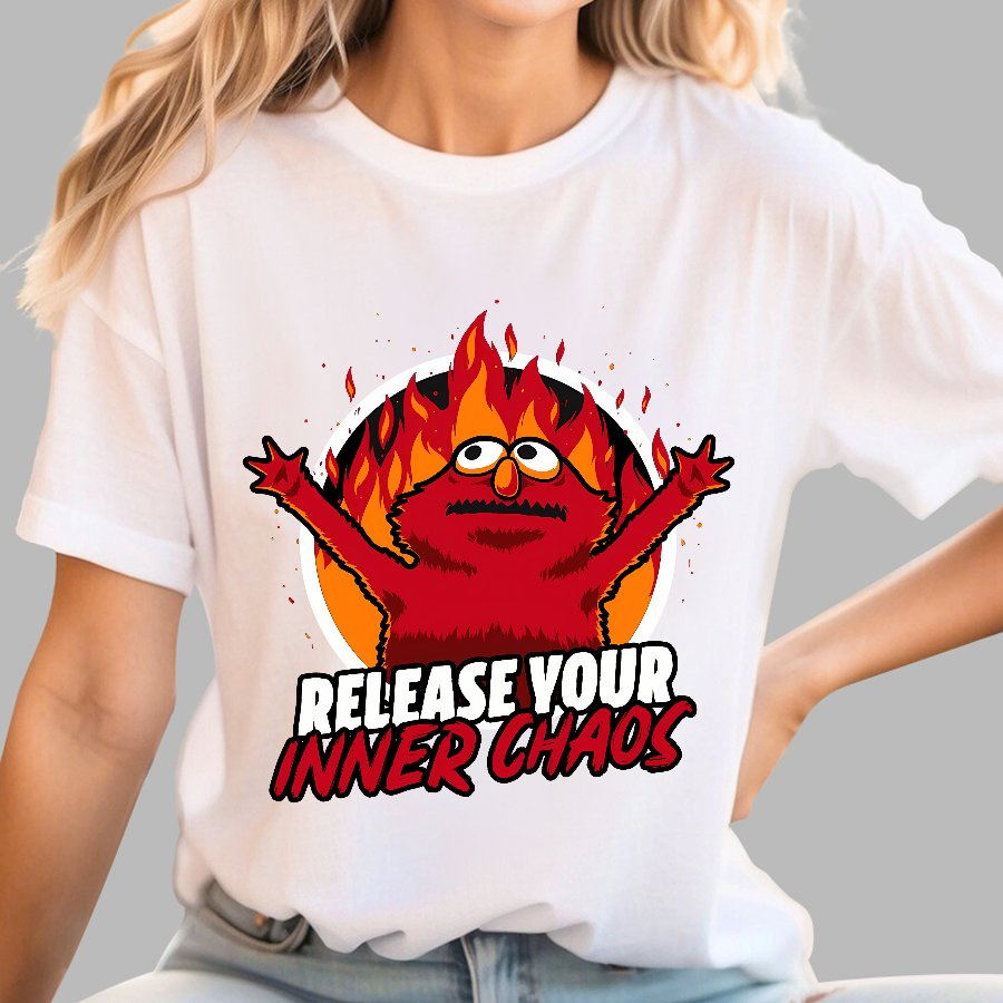 Chaos Puppet Fire Geek T-Shirt