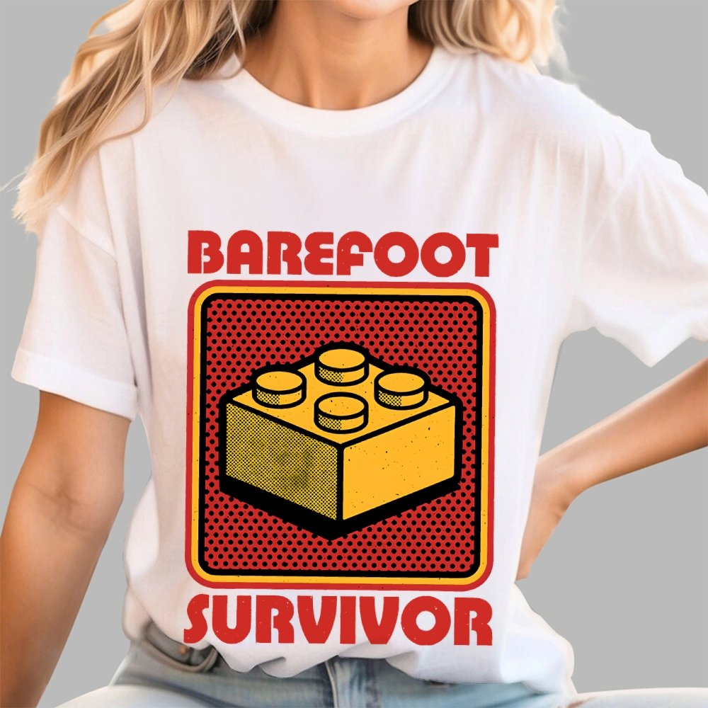 Foot Brick Survivor Geek T-Shirt