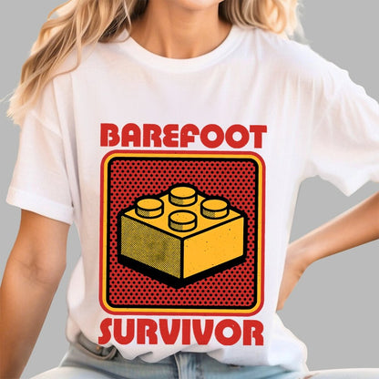 Foot Brick Survivor Geek T-Shirt