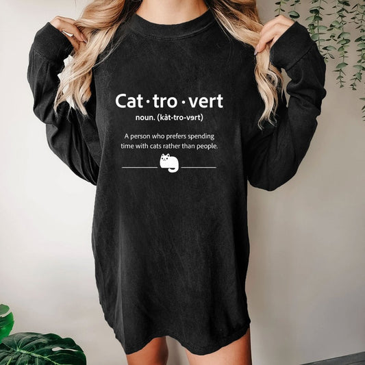 Cat-Tro-Vert Washed Long Sleeve Tee