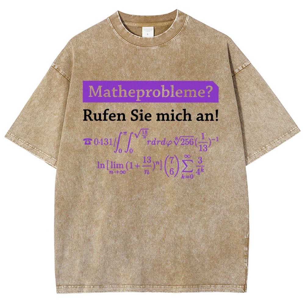 Funny Word Matheprobleme Vintage Distressed T-shirt