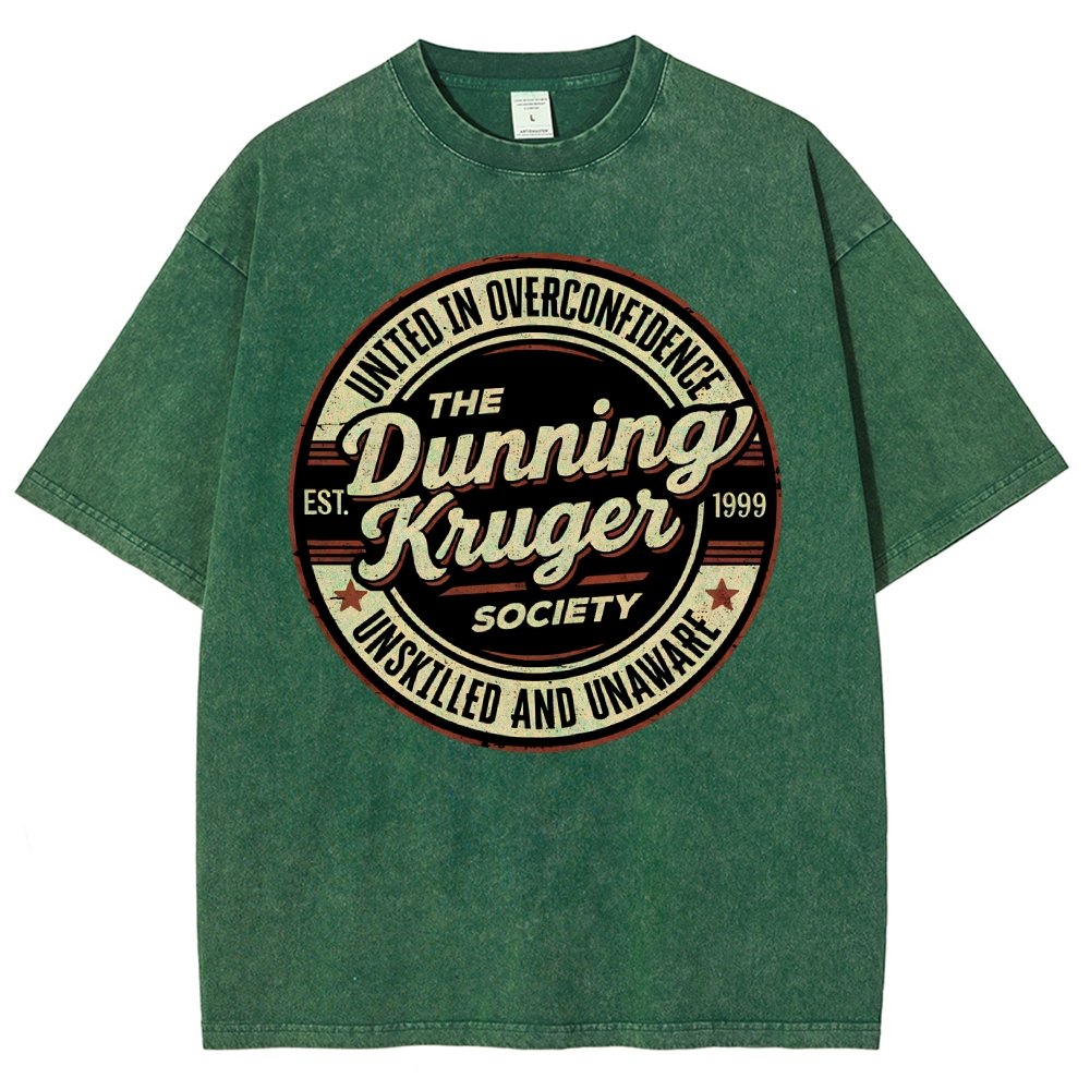 Dunning Kruger Society Vintage Distressed T-shirt